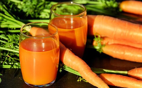 El jugo de zanahoria